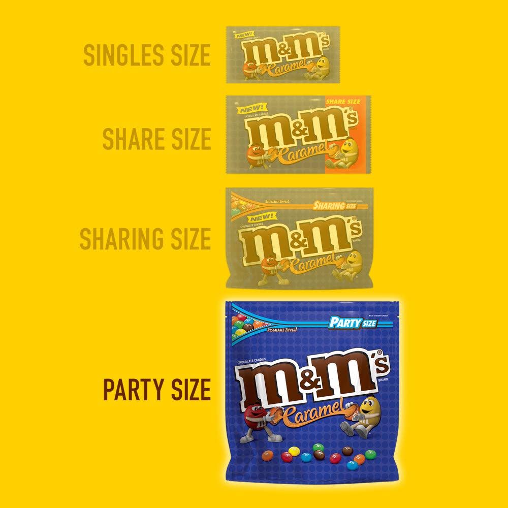 M&M'S Caramel Milk Chocolate Candy Bulk Pack, Party Size, 34 Oz Bag