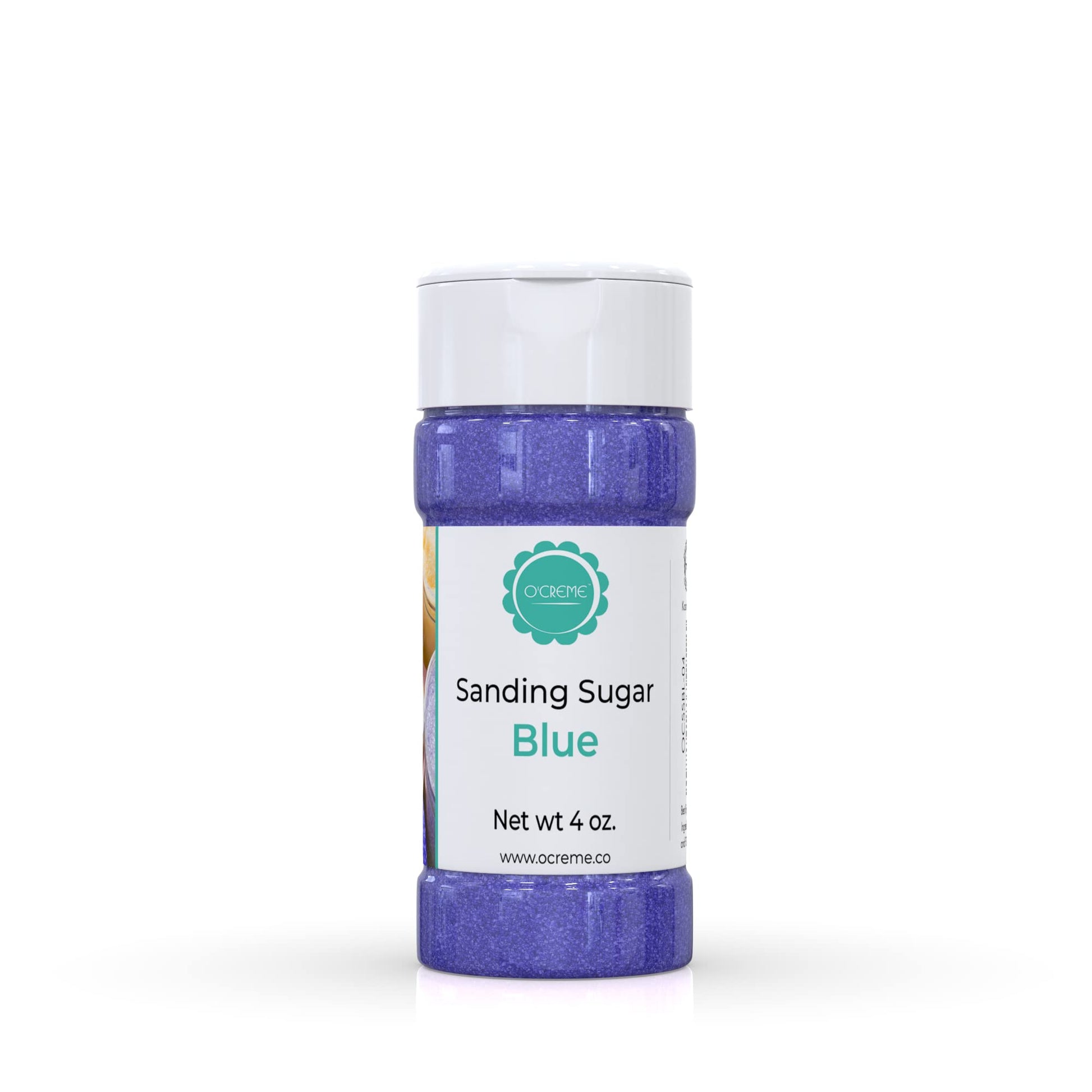 OCreme Sanding Sugar for Cookie Decorating - Eye-Catching Blue Sugar Crystals for Unique Cake Toppings - Extra Sugar for Cake To