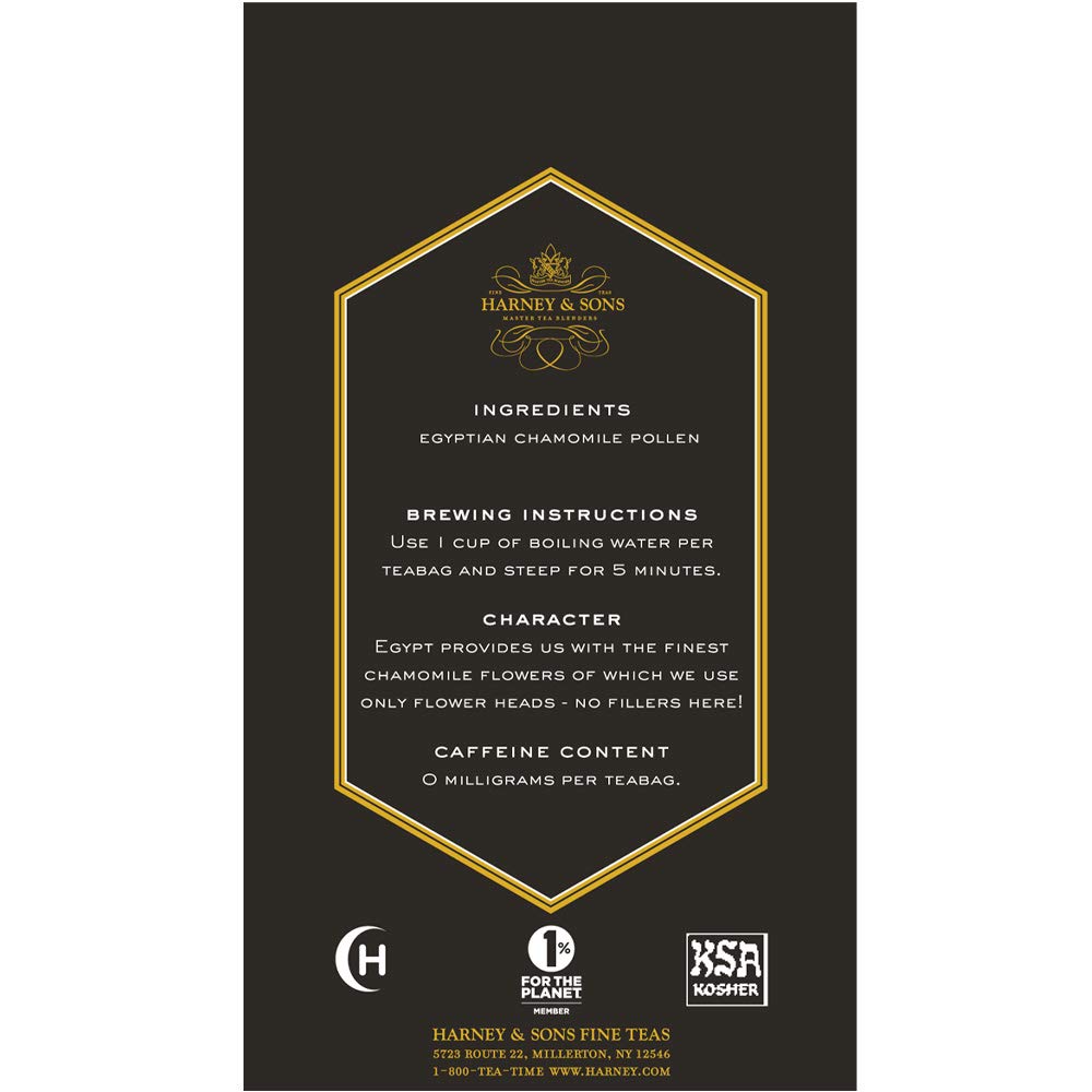 Harney & Sons Fine Teas Egyptian Chamomile - 20 Tea Bags, 20 Count (Pack Of 1)