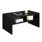 Convenience Concepts Northfield Admiral Deluxe Coffee Table With Shelves R4-0565, Black