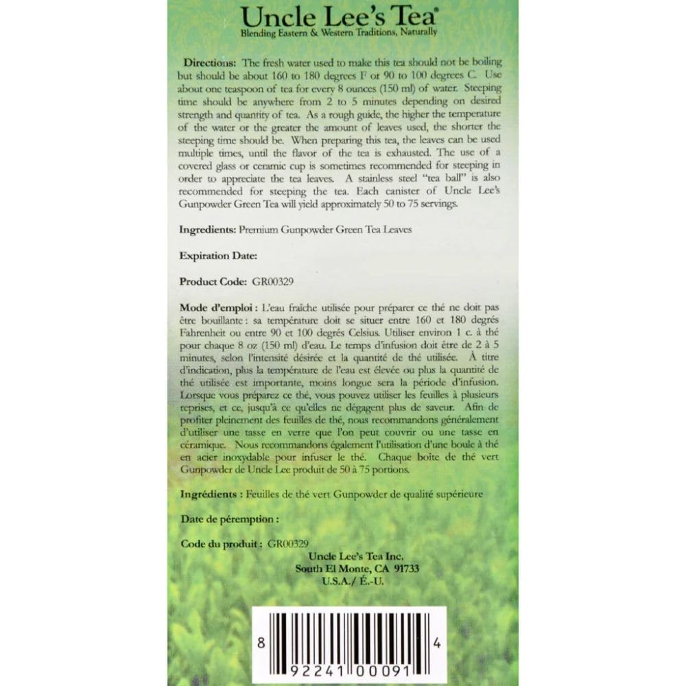 Uncle Lees Premium  powder Green Tea, 5.29 Ounce Bulk Pack, Model 00146766