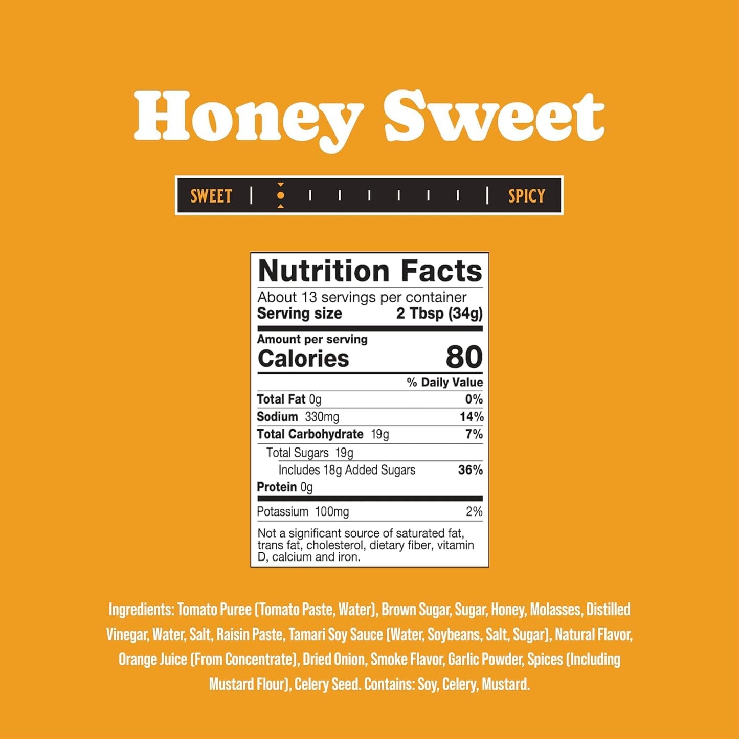 Rufus Teague Honey Sweet BBQ Sauce, 16 oz(454g)