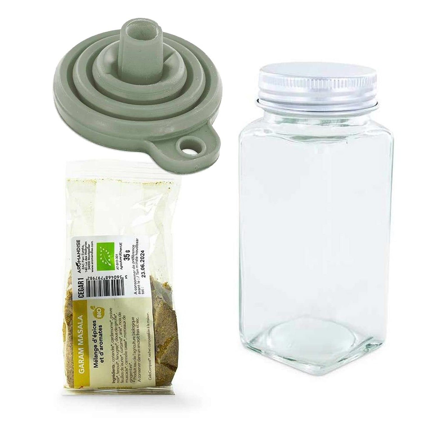Spice bottle + funnel + garam masala 35 g