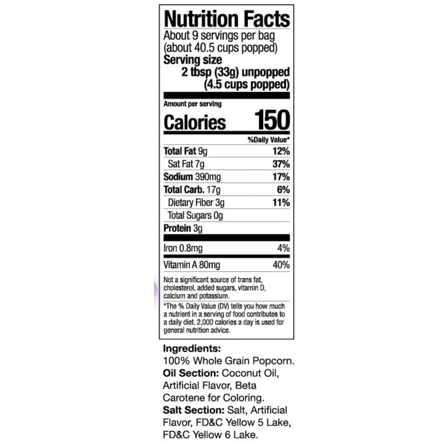 Country Harvest Popcorn Portion-Pack, 8-Ounce Poppers, Regular Case, 24-Count, 1 Ounce Each, Cellulose Material
