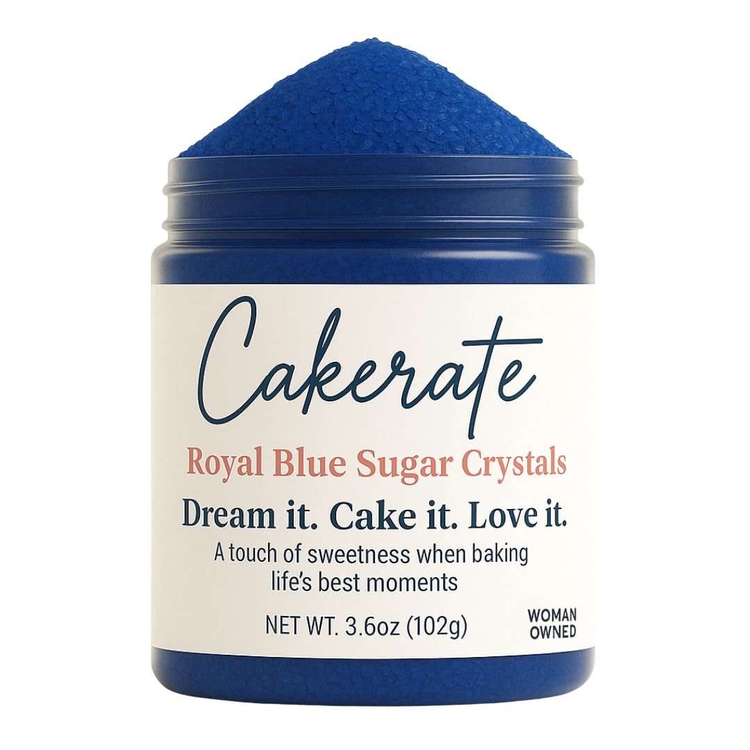 Wholesale Sugar Flowers Royal Blue Sugar Crystals | 3.6 oz | Ideal for Cakes, Cookies, Cupcakes & Desserts