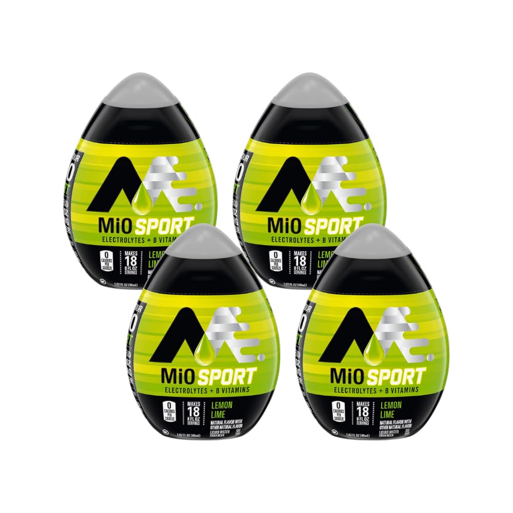 Mio Sport Liquid Water Enhancer, Lemon Lime, 1.62 Ounce, (Pack Of 4)