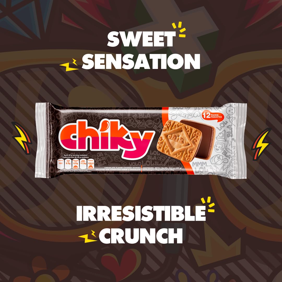 Pozuelo Chiky Chocolate Cookies | Crispy Vanilla Cookies Filled With Chocolate Fudge | Delicious Creamy Flavors From Costa Rica