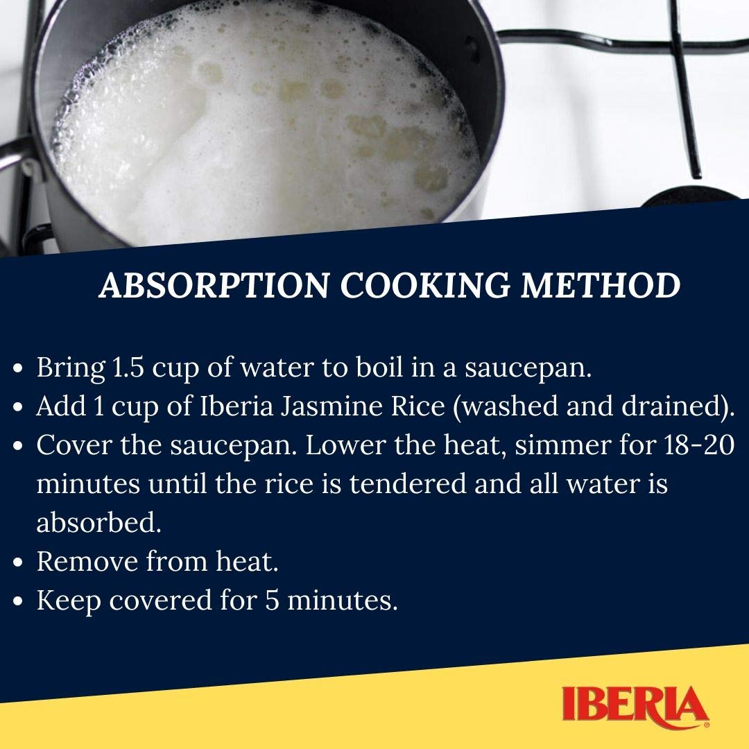 Iberia Jasmine Rice, 5 Lbs. Long Grain Naturally Fragrant Enriched Jasmine Rice