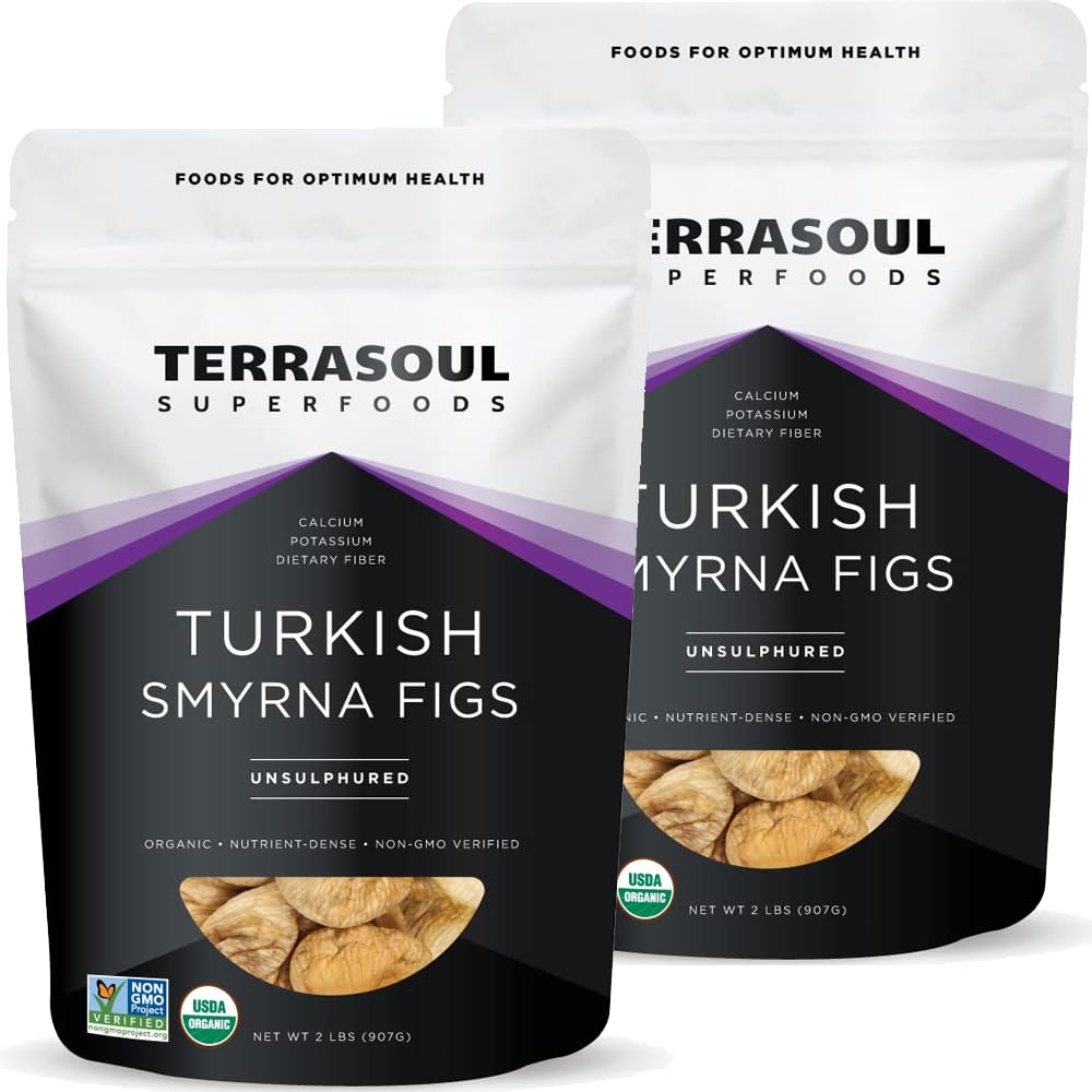 Terrasoul Superfoods Organic Turkish Smyrna Figs, 4 Lbs (Pack of 2) - No Added Sugar | Unsulphured | Perfectly Dried