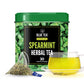 BLUE TEA Spearmint Tea Bags - 30 Count - Herbal, Caffeine Free, Refreshing Mint Flavor - Tin Pack