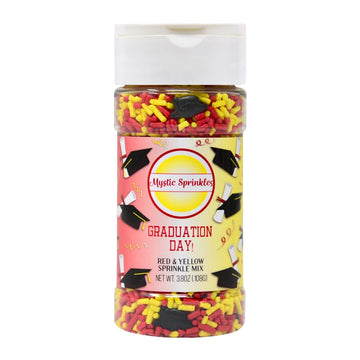 Mystic Sprinkles Graduation Day Sprinkles Mixes (Graduation Day! Red & Yellow Sprinkle Mix 3.8Oz)