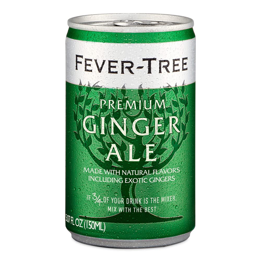 Fever-Tree Ginger Ale - Premium Mixer - Naturally Sourced - 150 ML Cans - Pack of 24 - 5.07 Fl Oz