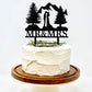 Mountain Wedding Cake Topper, Outdoors Wedding Cake Topper, Mr & Mrs Kiss Cake Topper, Hiking Wedding Cake Topper, Forest Theme