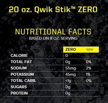 Sqwincher Zero Qwik Stik - Sugar Free Electrolyte Powdered Beverage Mix, Grape 060107-Gr (Pack Of 50)