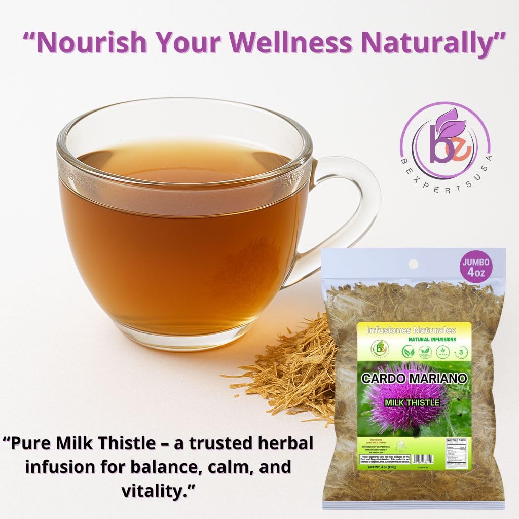 Cardo Mariano Herb Tea | Vegan | 100% Pure & Natural Cardo Marin - Milk Thistle Loose Tea 4oz (113g)