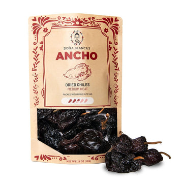 Doa Blanca - Dried Ancho Chiles 1lb - Premium Dried Chiles - Great for Birria Sauce, Mexican Mole, Enchiladas, Salsas, and Pozol