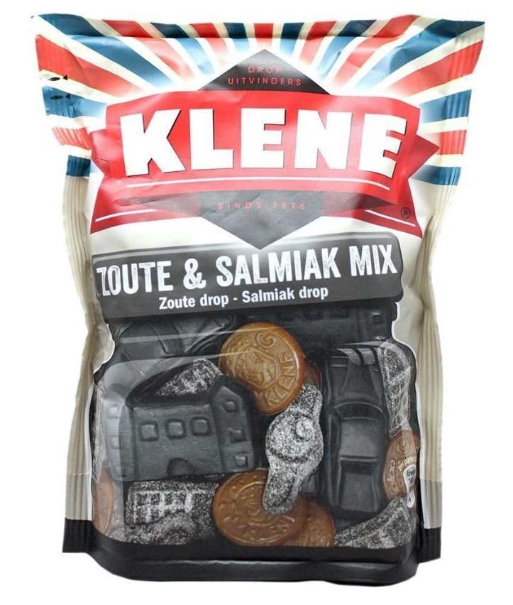 Klene Zoute & Salmiak Mix I Semisoft Salty & Salmiak Licorice Candy Mix I 270g 9.5 ounce