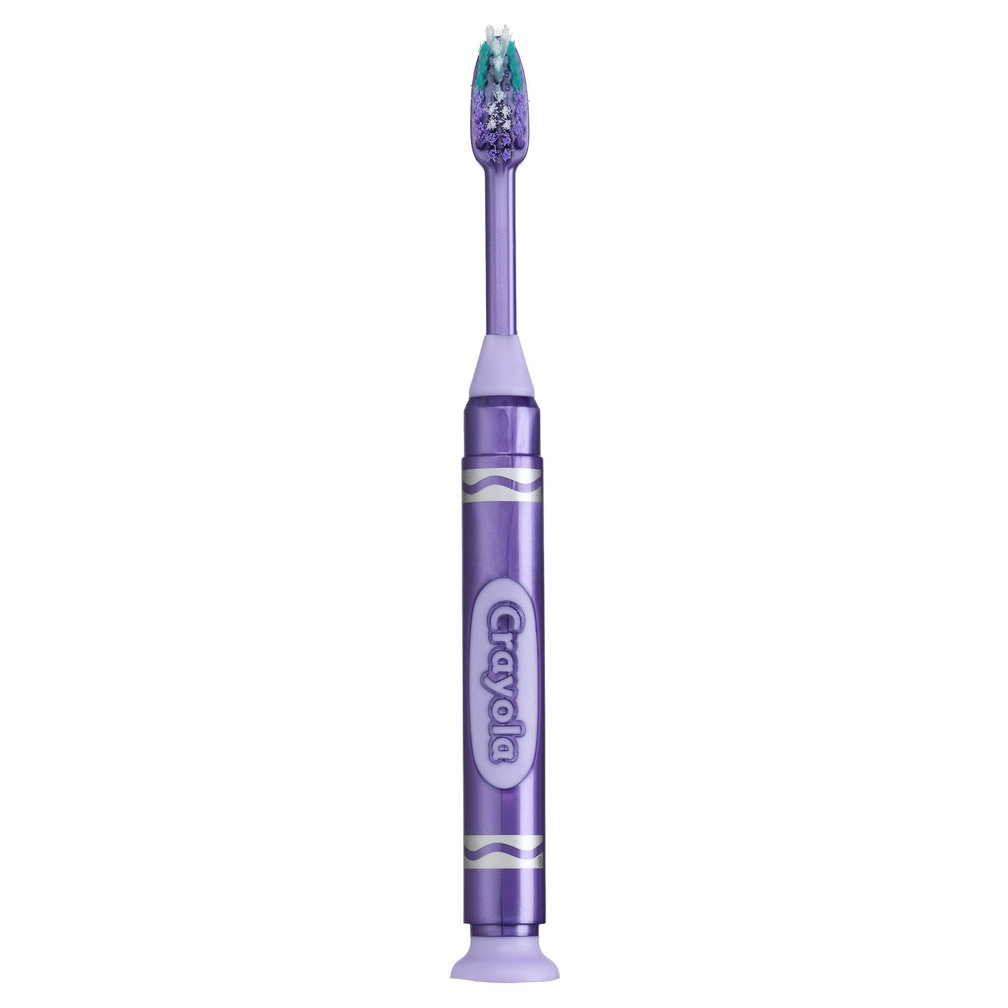 Gum Crayola Metallic Marker Childrens Toothbrush , Soft Bristled Kids Toothbrush Set Age 5+ , Suction Cup Base , 3 Count