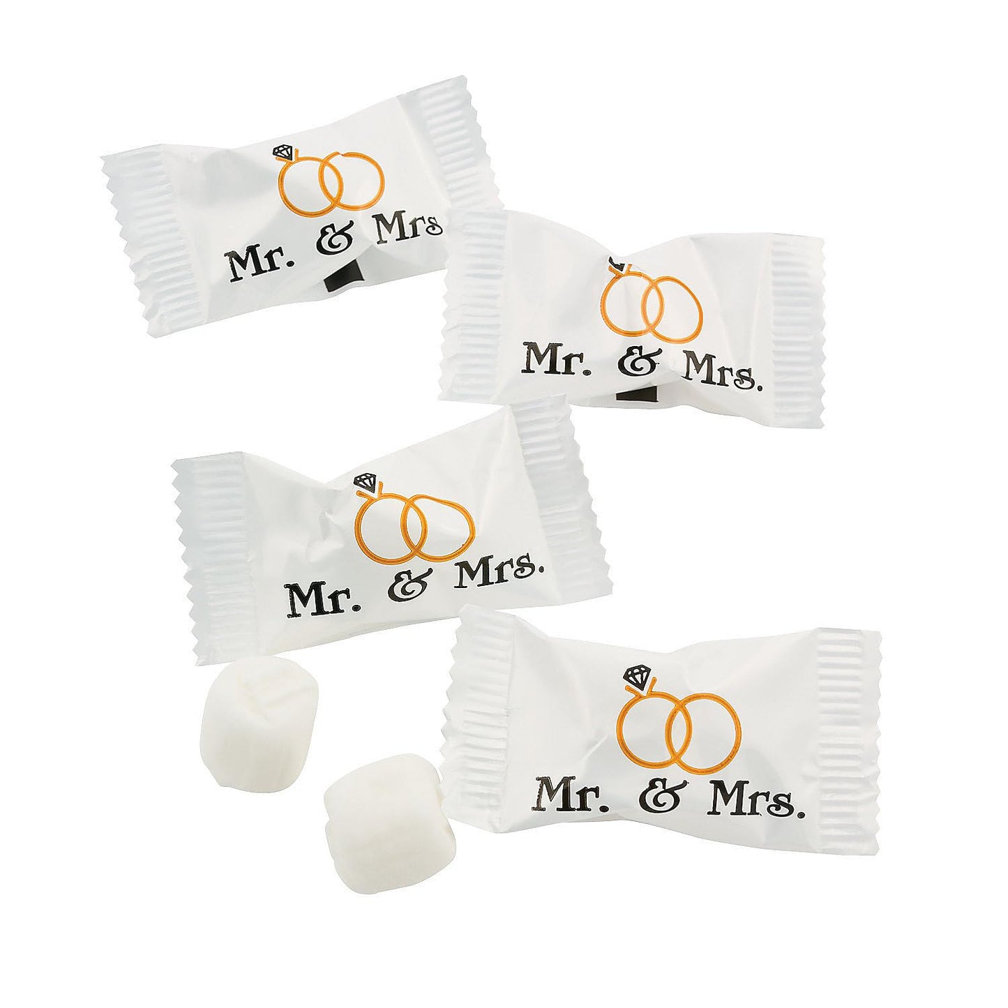 Mr. & Mrs. Buttermints (108 Individually Wrapped Mints) Wedding Candy