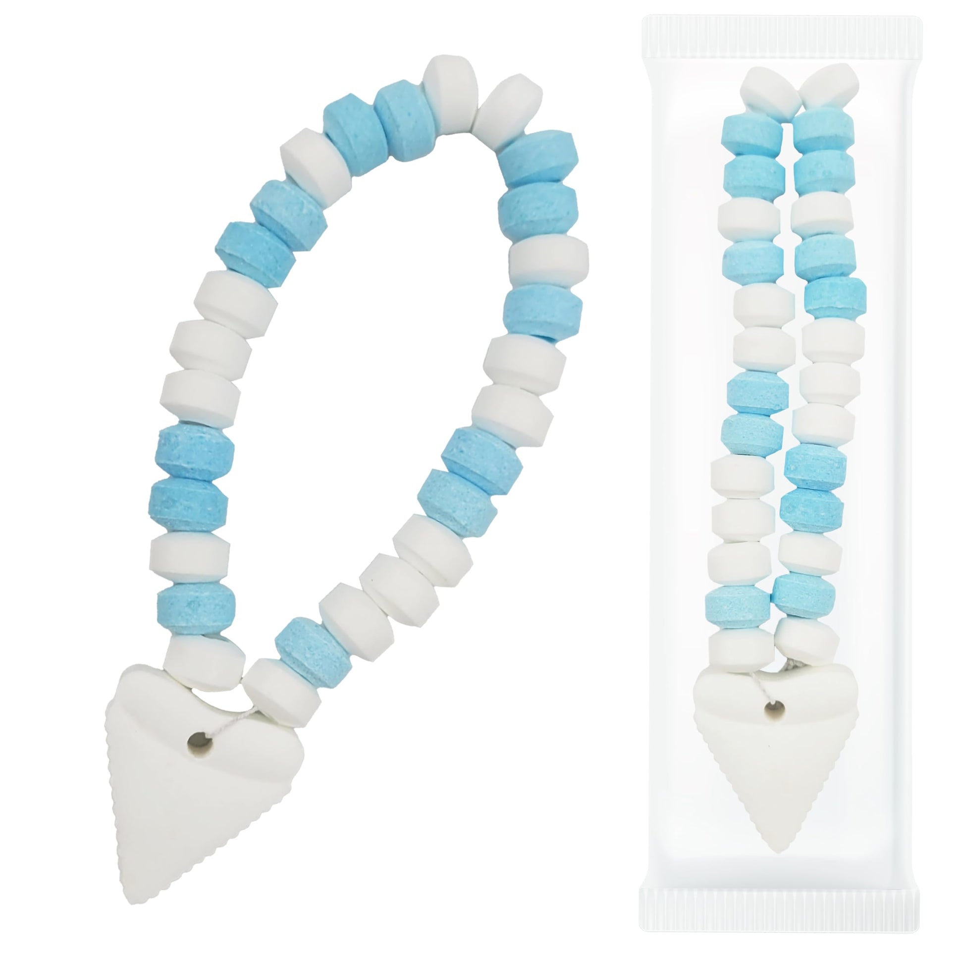 Fruidles Shark Tooth Candy Bracelet, Edible Hard Candy, 48-Pack, Multicolor Fruit-Flavored Party Favors