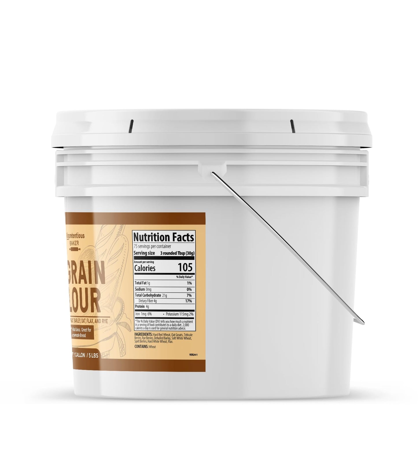 Unpretentious 9 Grain Flour, 1 Gallon, Bread & Dough, Storable, Fresh Homemade Bread