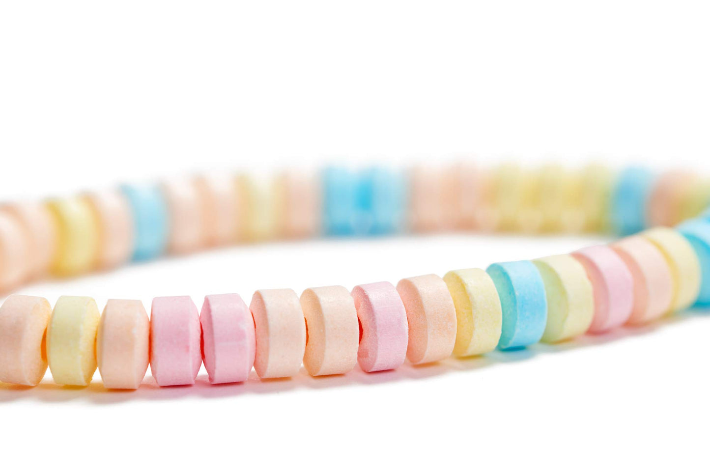 80 Candy Necklaces Individually Wrapped, Choker Style, Nostalgic Pastel Candy Jewelry Perfect For Party Favors, Pinata Fillers A