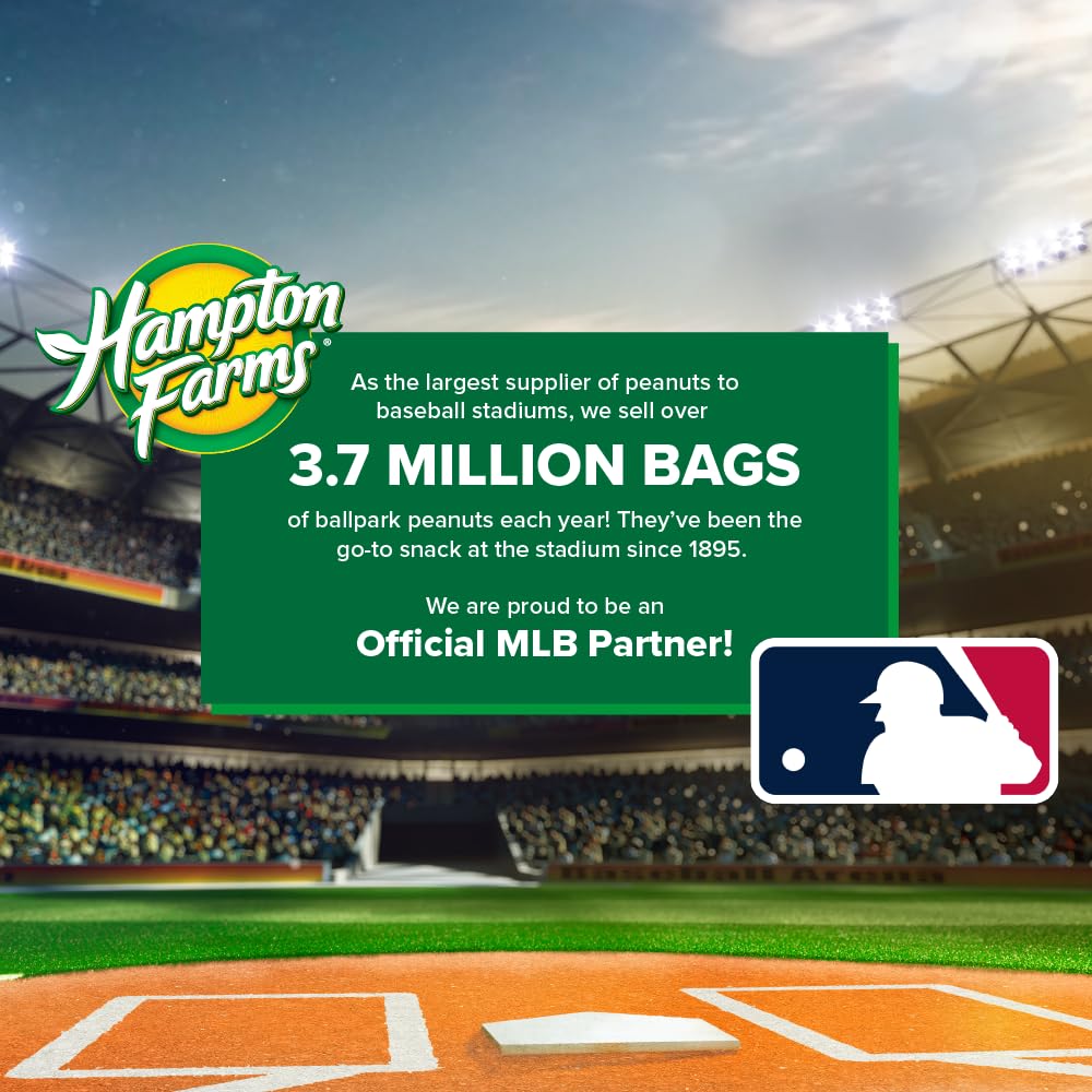 Hampton Farms - USA Grown All-Natural - Fancy Roasted In-Shell Cajun Peanuts - 10 oz. Bags - 3 Pack