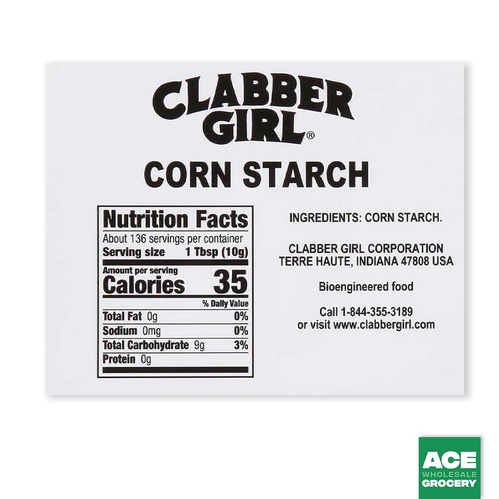 Clabber Girl Corn Starch, 3 Pounds, 48 Fl Oz (Pack Of 1)