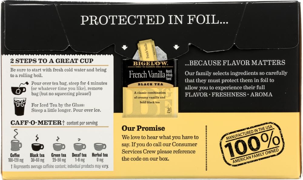 Bigelow Tea French Vanilla Tea Bags - 20 Count, Model B67040