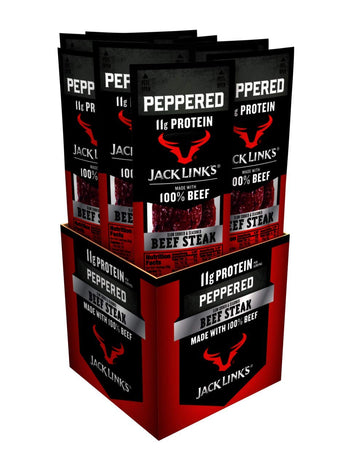 Jack Links Premium Cuts Beef Steak, Peppered, 12 Count, 1 Oz Strips - Great Protein Snack With 11G Of Protein And 1G Of Carbs Pe