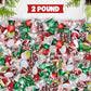 Bulk Christmas Chocolate Kisses Mix - 2 Pound Assortment  Candy Cane  Hot Cocoa & Milk Chocolate  Individually Wrapped Holiday Chocolate Candy For Gifts  Stocking Stuffers  Decoration & Parties