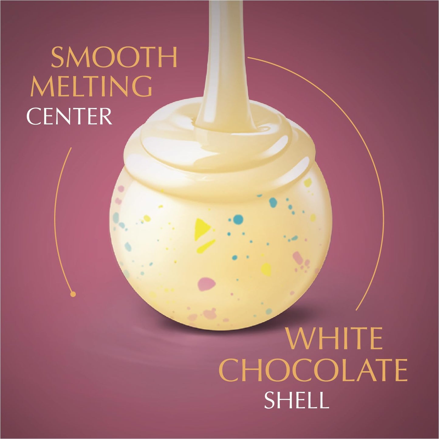 Lindt Lindor Birthday Cake White Chocolate Truffles, White Chocolate Candy With Smooth, Melting Truffle Center, 8.5 Oz.