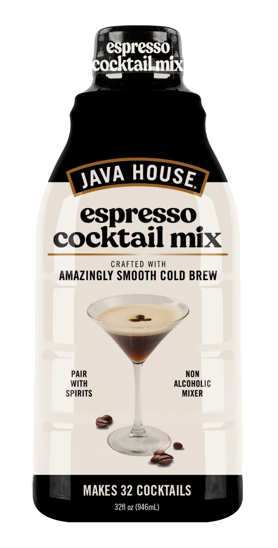 Java House Cold Brew Espresso Cocktail Mix, Ready to Use Liquid Coffee Concentrate- 32 fl oz (makes 32 cocktails)