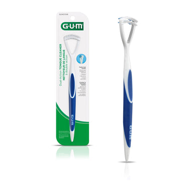 Gum 760Rb Dual Action Tongue Cleaner Brush And Scraper