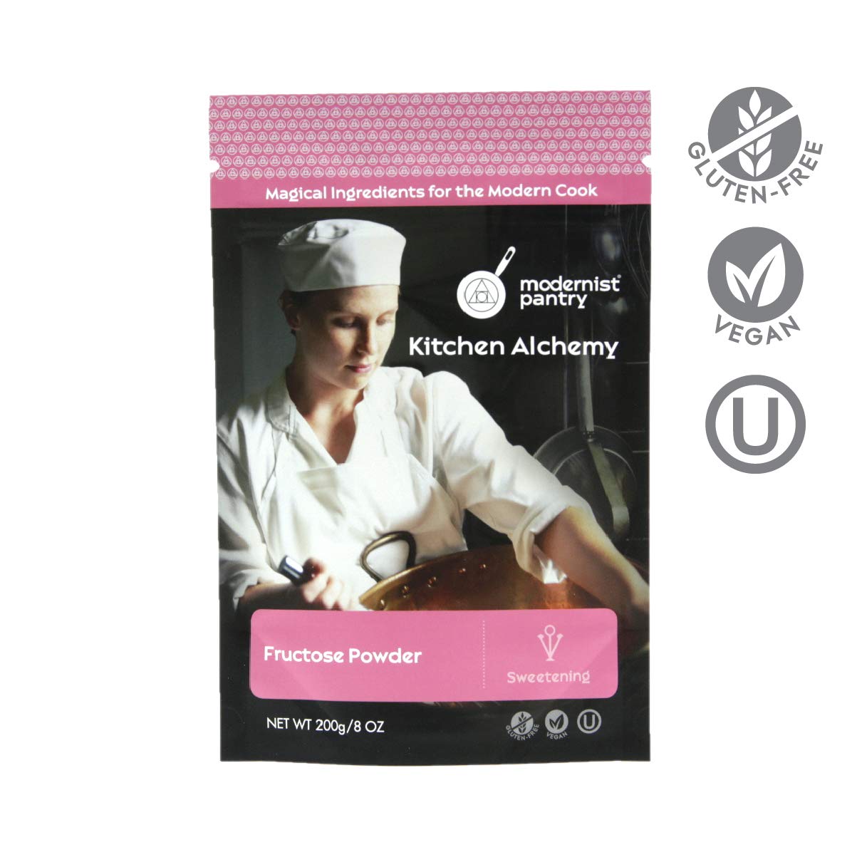 Pure Fructose Granulated Powder Vegan Gluten-Free Ou Kosher Certified - 200G/8Oz.