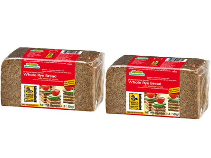Mestemacher Whole Grain Bread (Whole Rye, 17.6 oz, pack of 2)