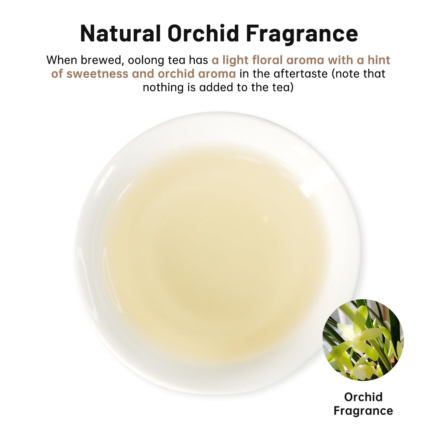 ITEAWORLD Green Oolong Tea Loose Leaf - Natural Orchid Fragrance - 100g - Organic Whole Tea Leaves - Includes 20 Empty Tea Bags