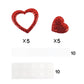 Ercadio 10 Pack Happy Valentine'S Day Heart Cake Toppers Felt Red Heart Cake Toppers Happy Valentine'S Day Cake Picks For Weddin
