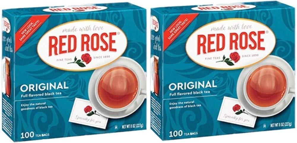 Red Rose Premium Blended Tea, 100 Count, Pack of 2, CA-041717-2691