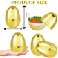Chochkees 6 Inch Jumbo Golden Easter Eggs 6 Pack Metallic Gold, Goodie Basket Prize, 6'' Inch (6-Pack)