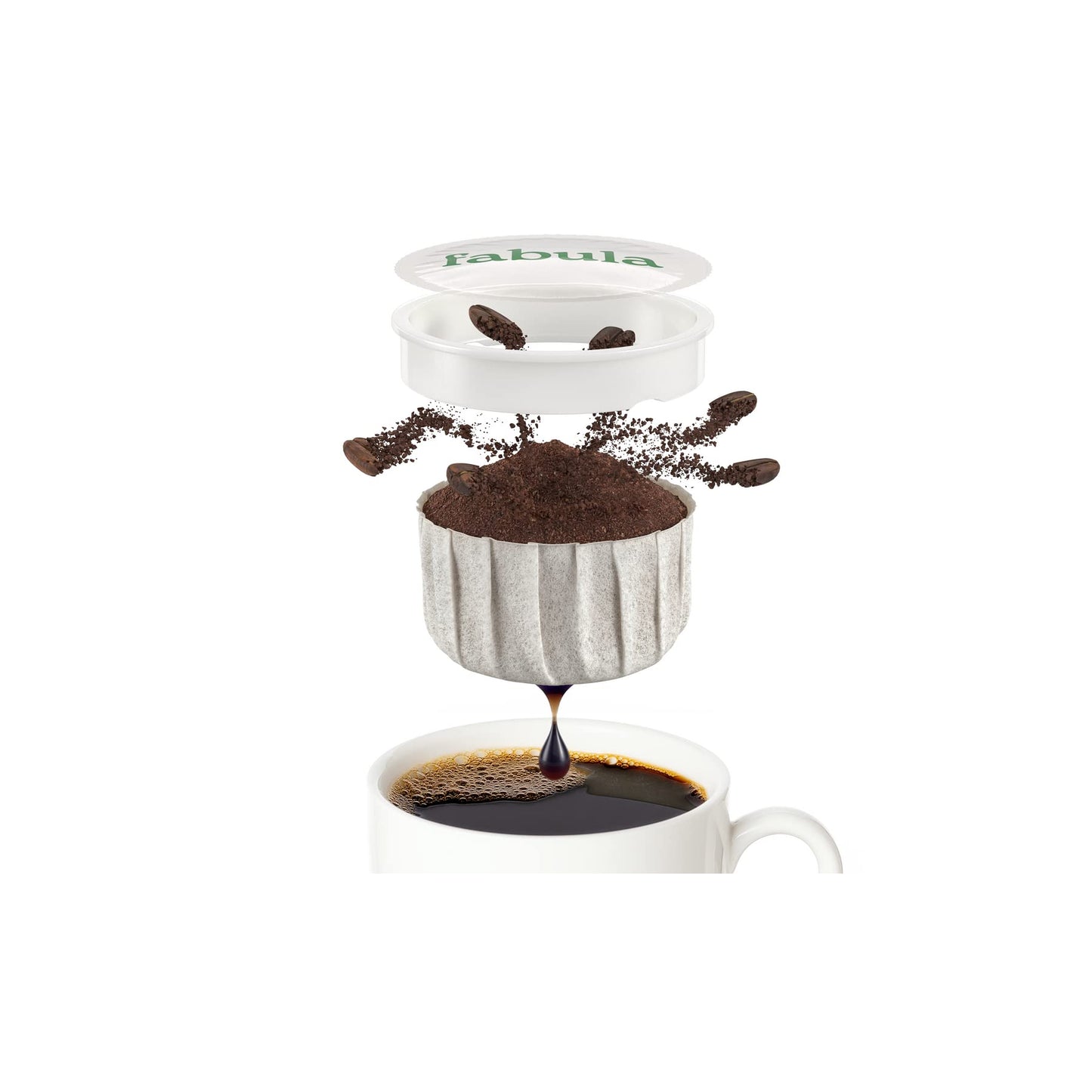 Fabula Coffee Pods Hazelnut Medium Roast - Low Acid - Single Origin - Mold Free - Non-Gmo - Fair Trade - Kcup Compatible With Ke