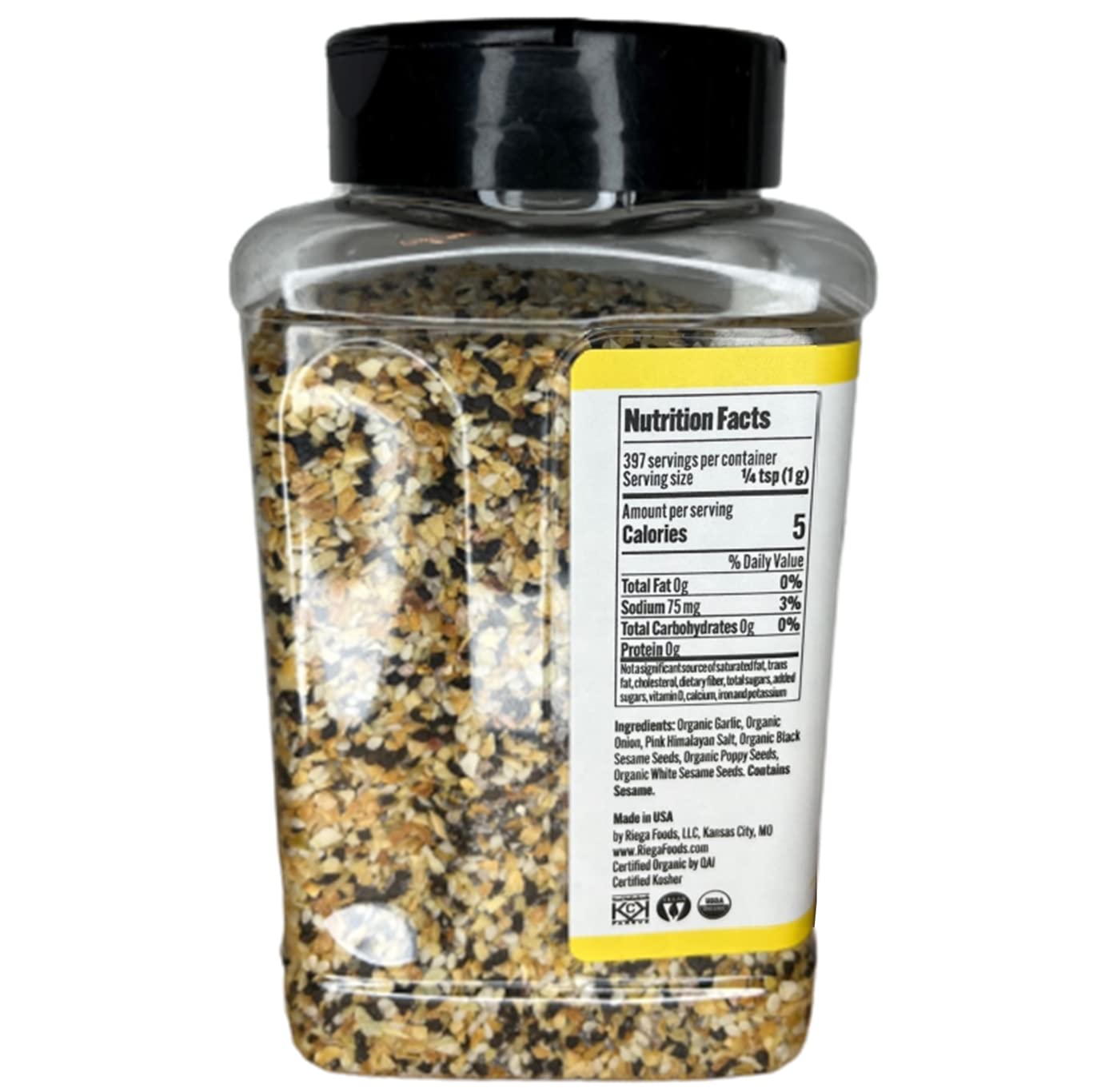 Riega Organic Everything Bagel Seasoning, Everything Bagel Spice Blend 14 Ounce (Pack of 1)