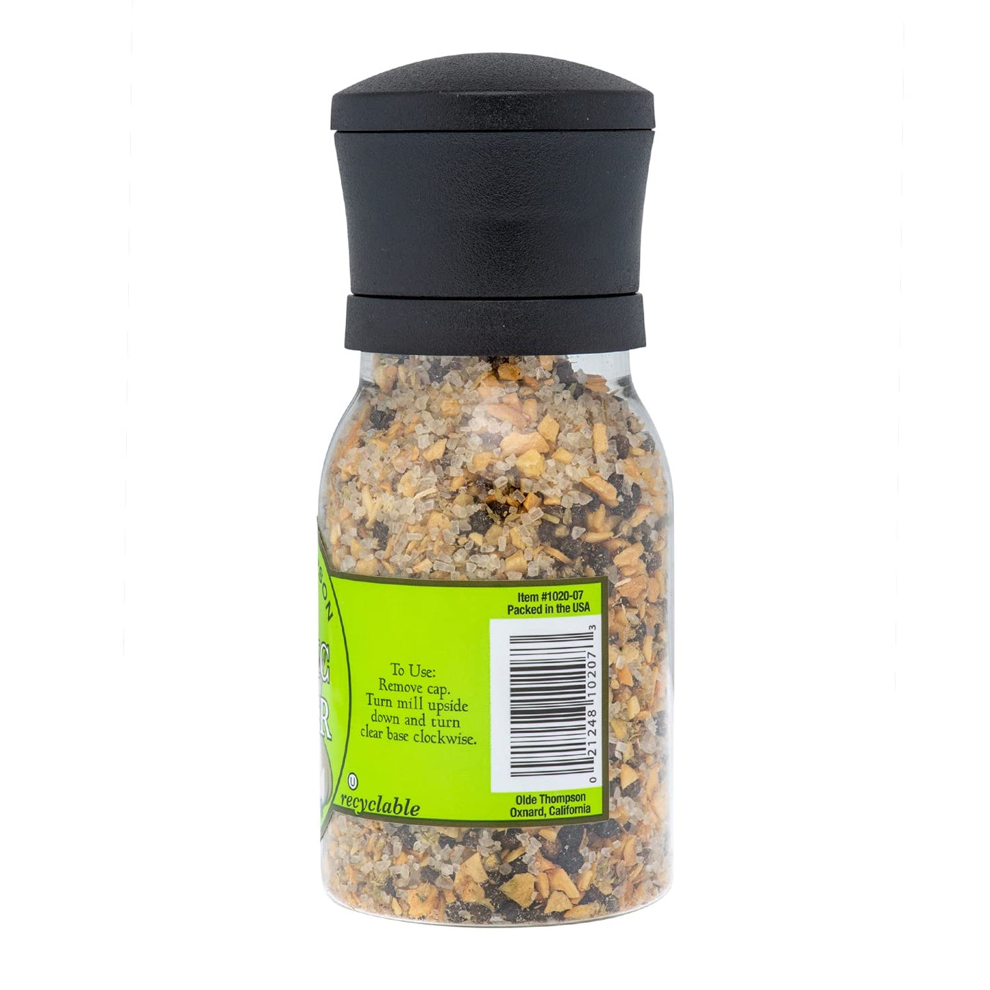 Olde Thompson Garlic Pepper Grinder, Whole Black Pepper, Garlic And Salt Blend, 7.3 Ounce
