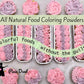 Pixie Dust All-Natural Food Coloring Powders Set - Dye-Free, Plant-Based, 0.18 oz Each - Pink, Purple, Blue, Green