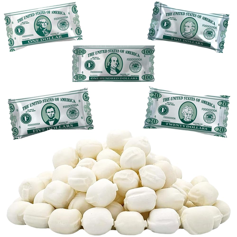 The Dreidel Company Mint Buttermints, Fat-Free, Individually Wrapped, 110 Count, White