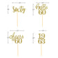 24 Pcs Glitter 60Th Birthday Cupcake Toppers For Celebrating Sixty Years Old Birthday Party Decorations (Gold)