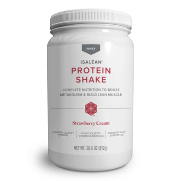 Isagenix IsaLean Protein Shake - 28.6 oz Meal Replacement - Strawberry Cream Flavor - 14 Meals