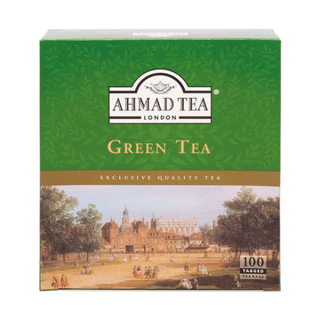 Ahmad Tea Green Tea, Green Tea Teabags 100 Ct - Caffeinated & Sugar-Free