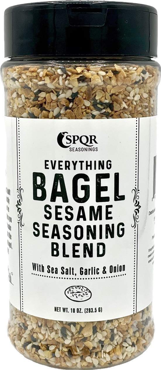 Everything Bagel Seasoning Blend Original Xl 10 Ounce Jar. Delicious Blend Of Sea Salt And Spices Dried Minced Garlic & Onion Fl