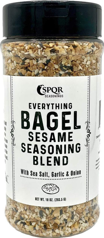 Everything Bagel Seasoning Blend Original Xl 10 Ounce Jar. Delicious Blend Of Sea Salt And Spices Dried Minced Garlic & Onion Fl